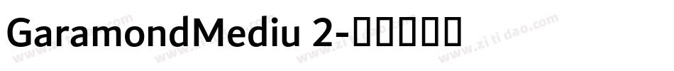 GaramondMediu 2字体转换